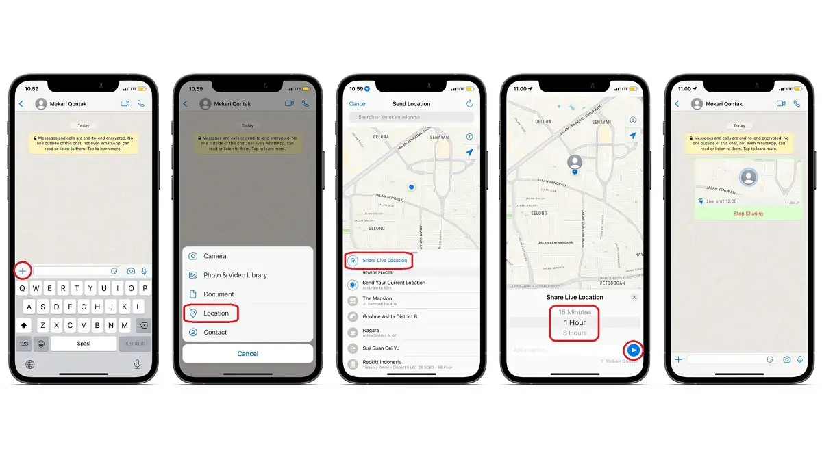 Cara Share Live Location di WhatsApp Cara Share Live Location di WhatsApp