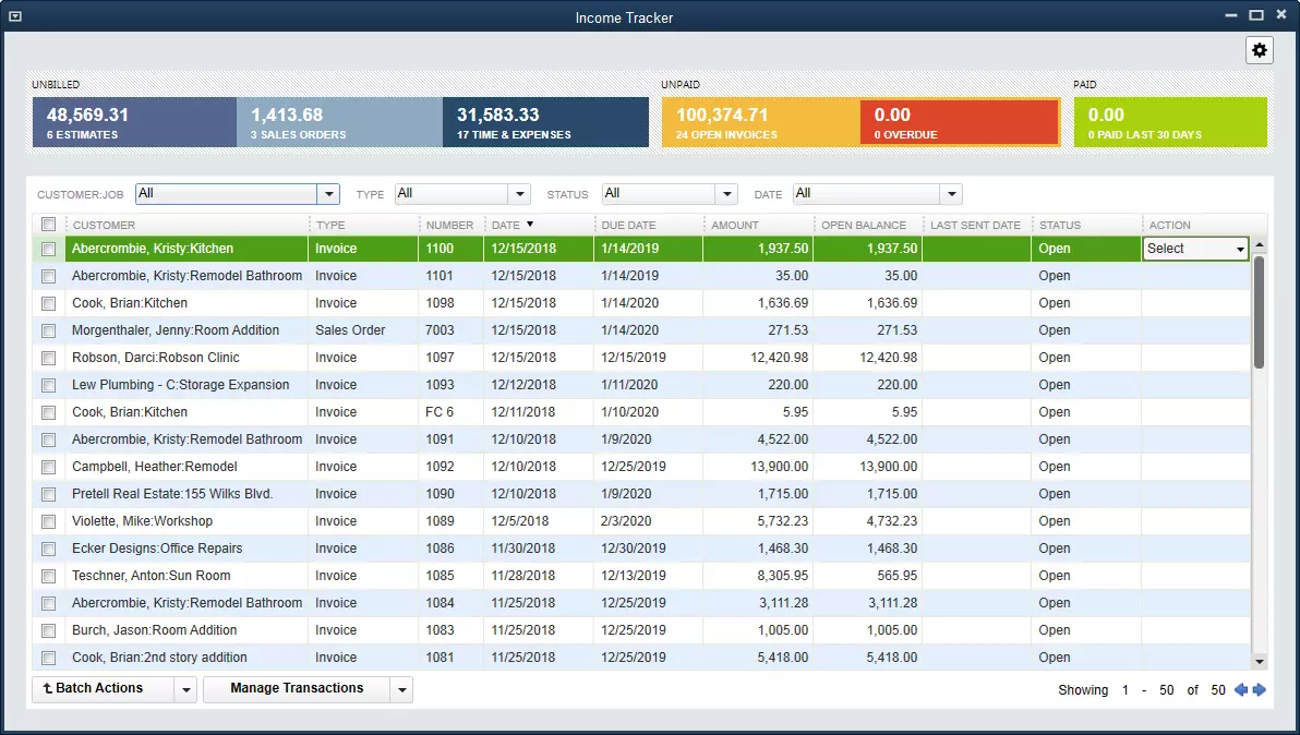 Aplikasi nota online - QuickBooks