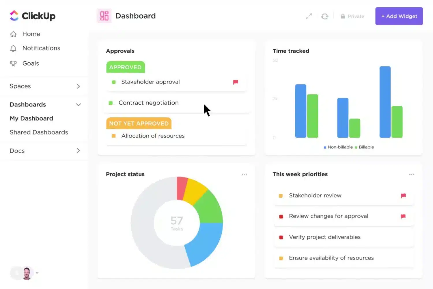Aplikasi Tracking Karyawan ClickUp