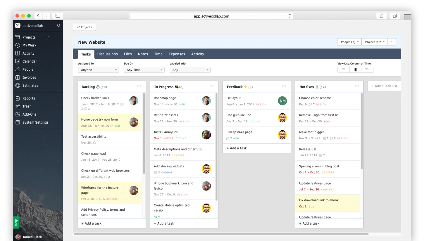 Aplikasi Tracking Karyawan activecollab
