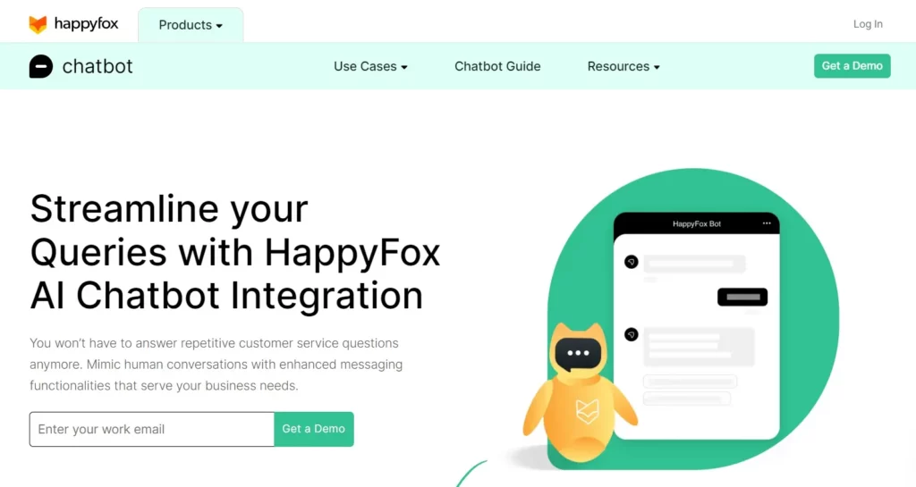 Chatbot service desk software_Happyfox