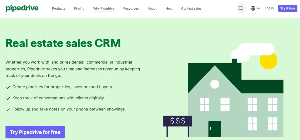 Software CRM terbaik untuk real estate -Pipedrive