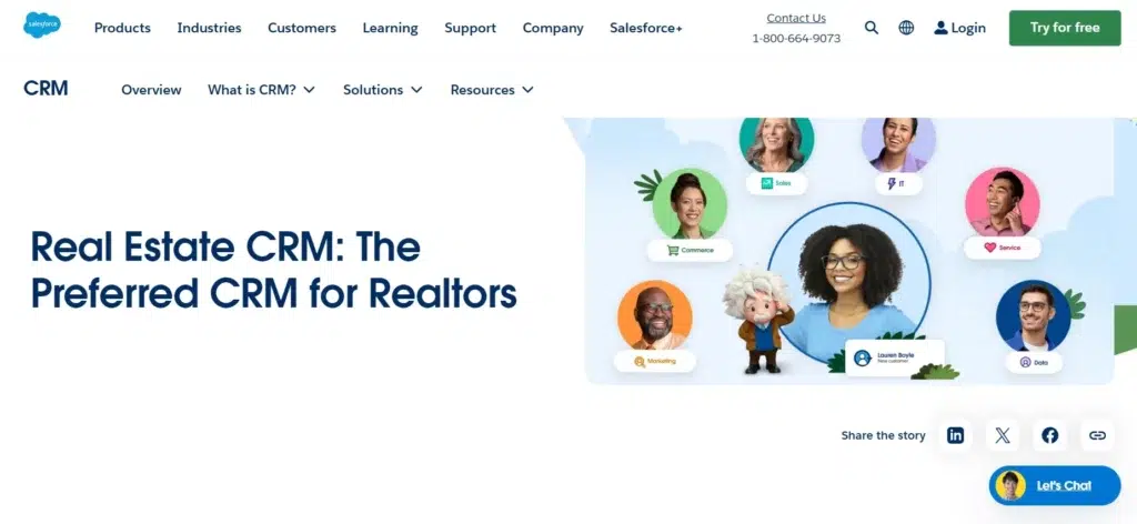 Software CRM terbaik untuk real estate - Salesforce