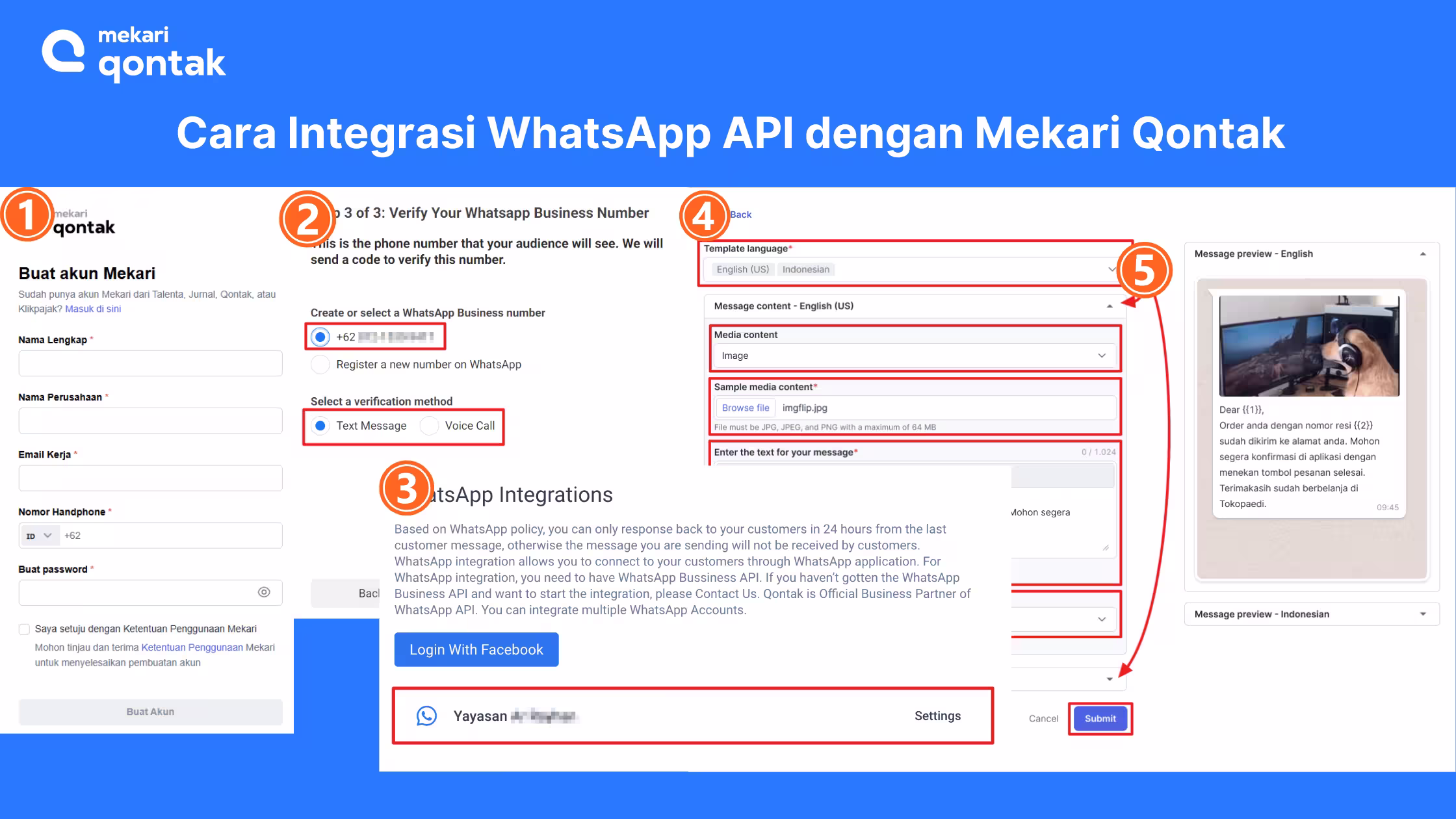 Cara Integrasi WhatsApp API dengan Mekari Qontak Cara Integrasi WhatsApp API dengan Mekari Qontak